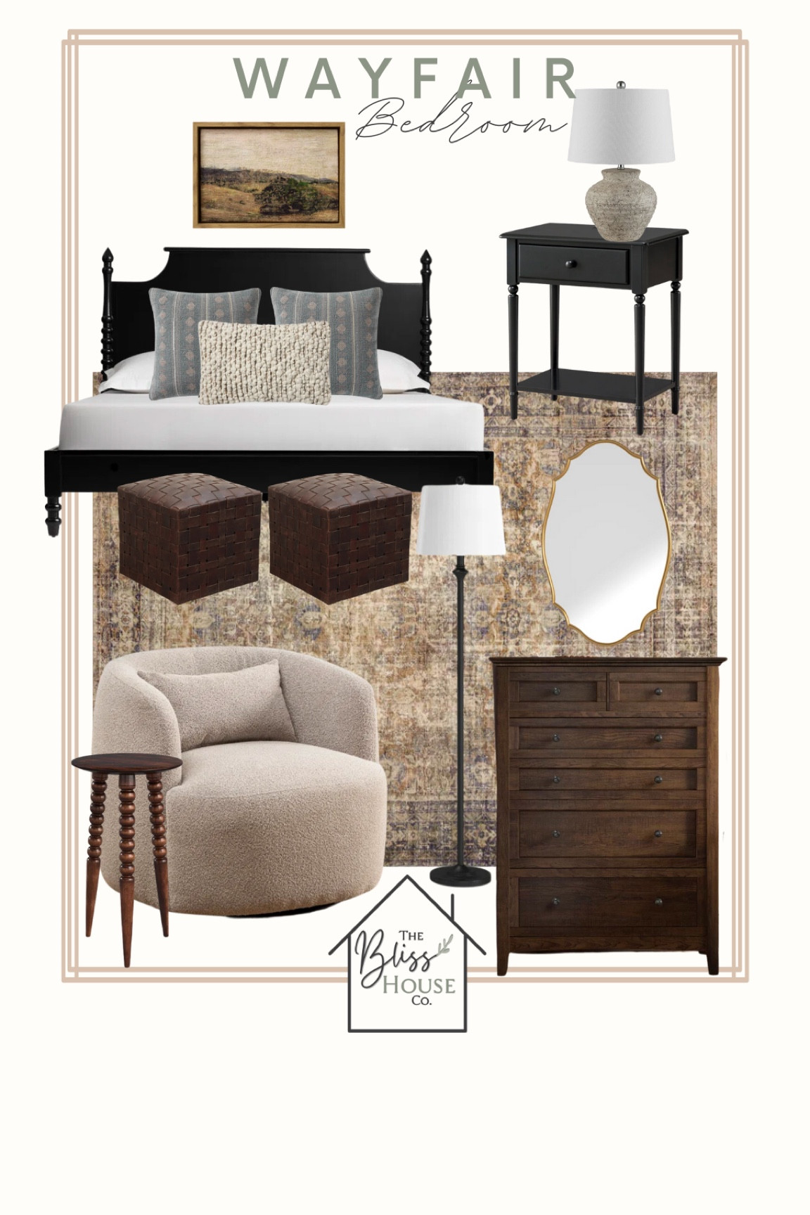 Wayfair moody bedroom