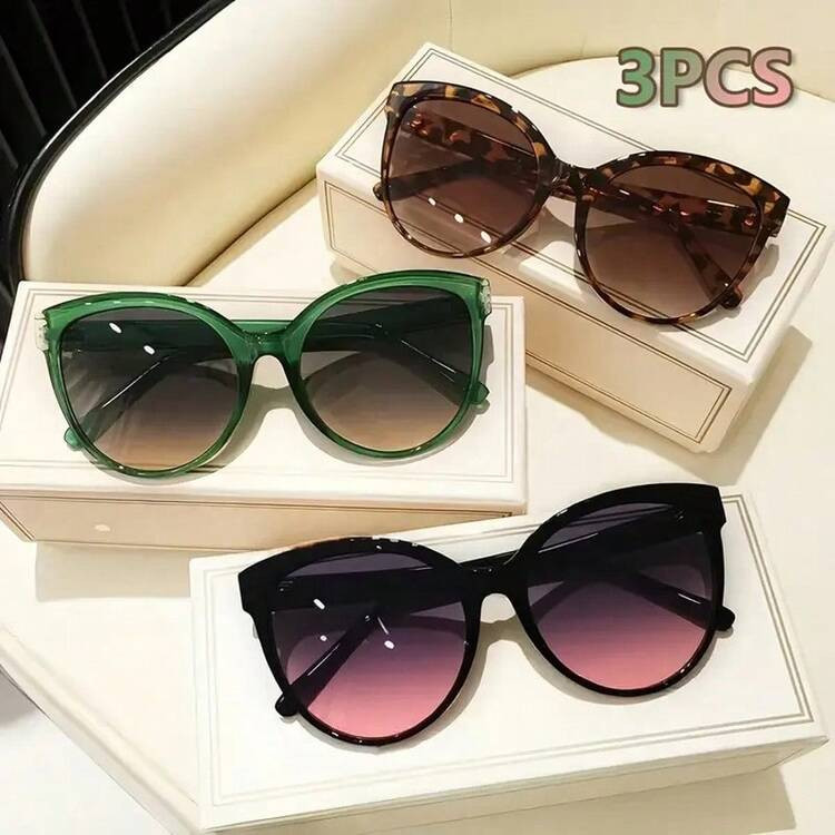 From
$11.50
-45%
$21.00
Local3/4pcs Of Cat Eye Large Frame Sunglasses For Men And Women, Fashion Glasses For Outdoor Sun Protection, Y2K Luxury Holiday Clothing Accessories Glasses
4.62
(62)
Color
3pcs(Green+GreyPink+Leopard)
4pcs(Grey Pink*2+Leopard*2)
All color are shipped from Local offering faster delivery.
Qty:

 | SHEIN