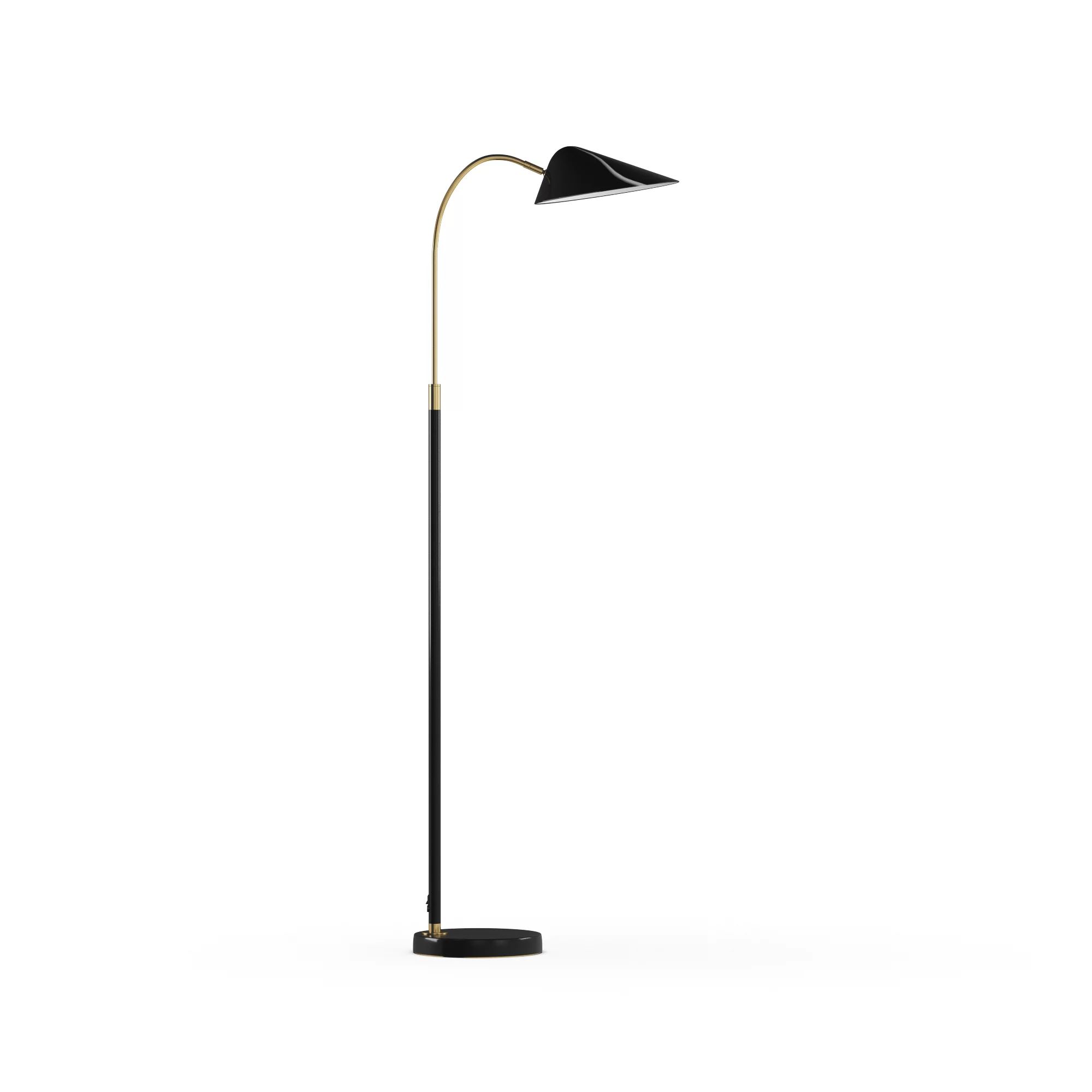 MoDRN Scandinavian 60" Adjustable Task Floor Lamp, Black | Walmart (US)
