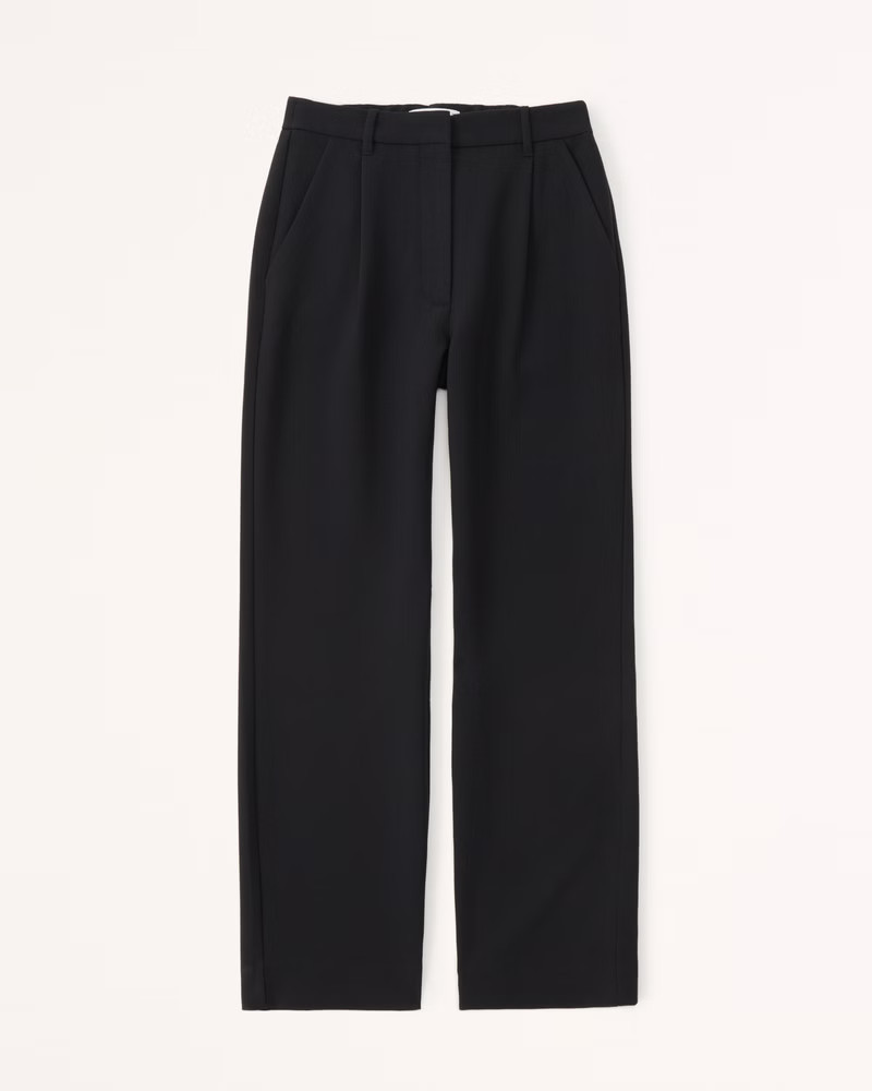Tailored Relaxed Straight Pant | Abercrombie & Fitch (US)