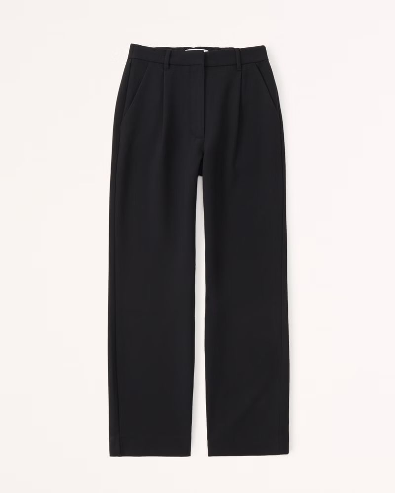 Women's Tailored Relaxed Straight Pant | Women's | Abercrombie.com | Abercrombie & Fitch (US)