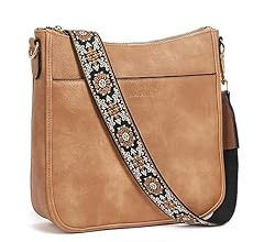 Crossbody Bags for Women Trendy Vegan Leather Hobo Purses Shoulder Handbags Wallet Set With Wide ... | Amazon (US)