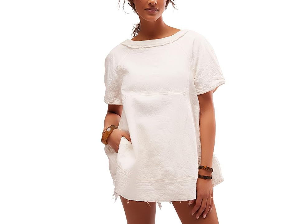 Free People Sunset City Top Women's Clothing Optic White : XS (Women's 0-2), Cotton | Zappos