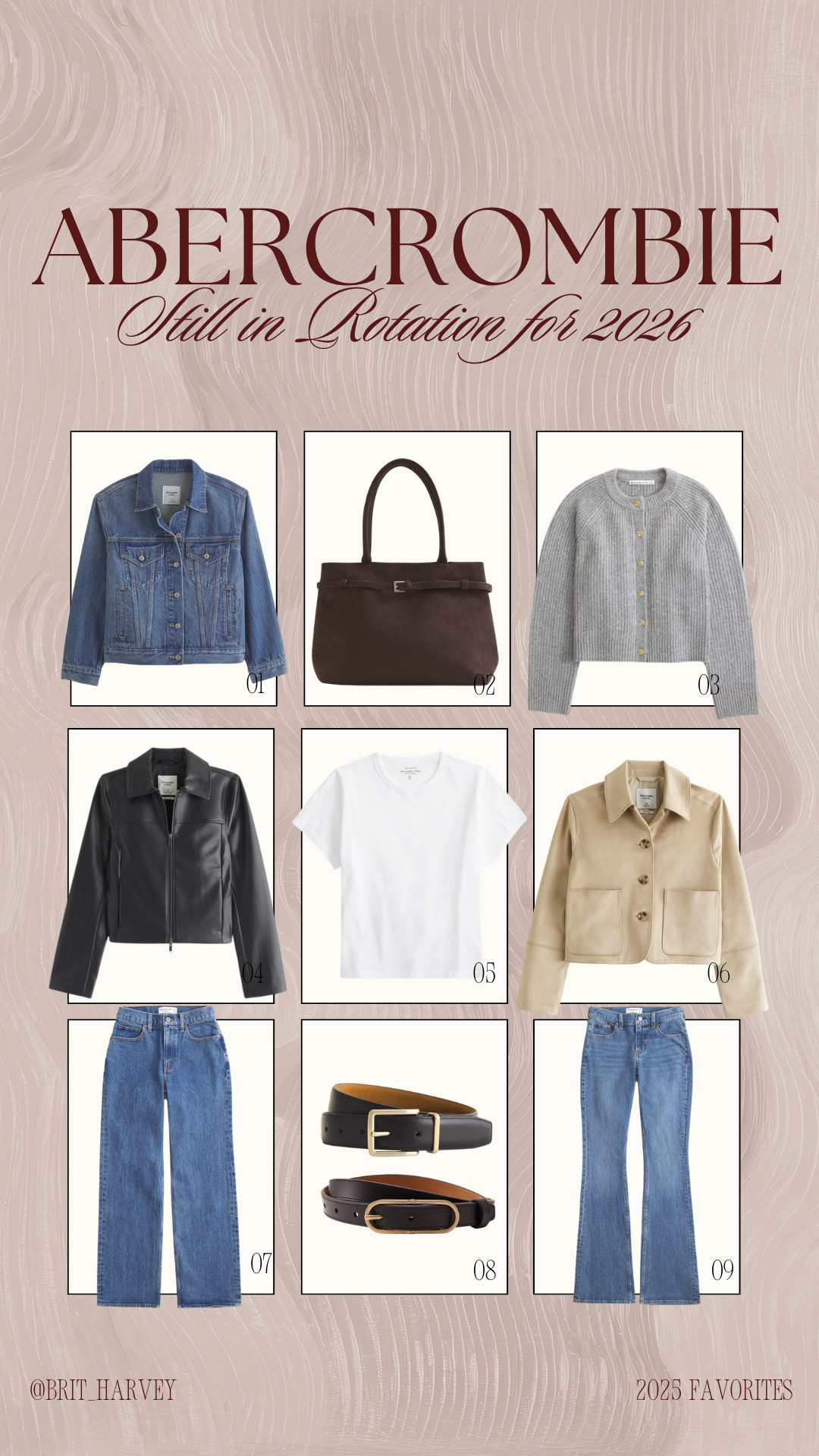 Proof that good basics last. My most-worn Abercrombie pieces from 2025, still in heavy rotation for 2026.

#Abercrombie
#LTKStyle
#LTKFavorites
#LTKFinds
#LTKEveryday
#WardrobeStaples
#CapsuleWardrobe
#TimelessStyle
#EverydayOutfits
#NeutralStyle
#WearOnRepeat
#MomStyle
#CasualChic 

 