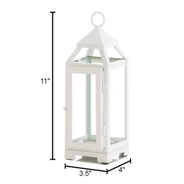 Large Country White Open Top Lantern 19" - Country White | Bed Bath & Beyond