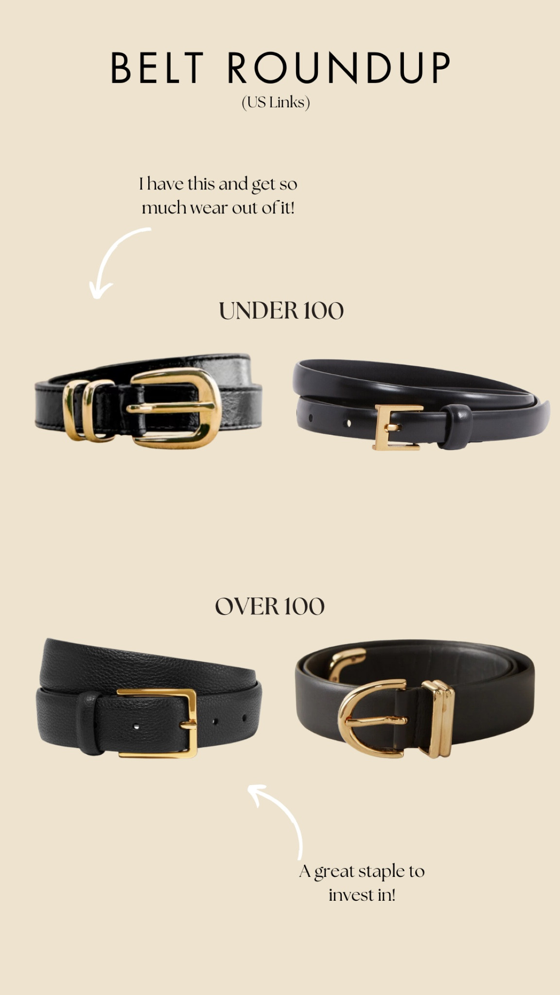 A belt roundup - under & over 100 (US links) #blackbelt #belts 

#LTKfindsunder100 #LTKstyletip