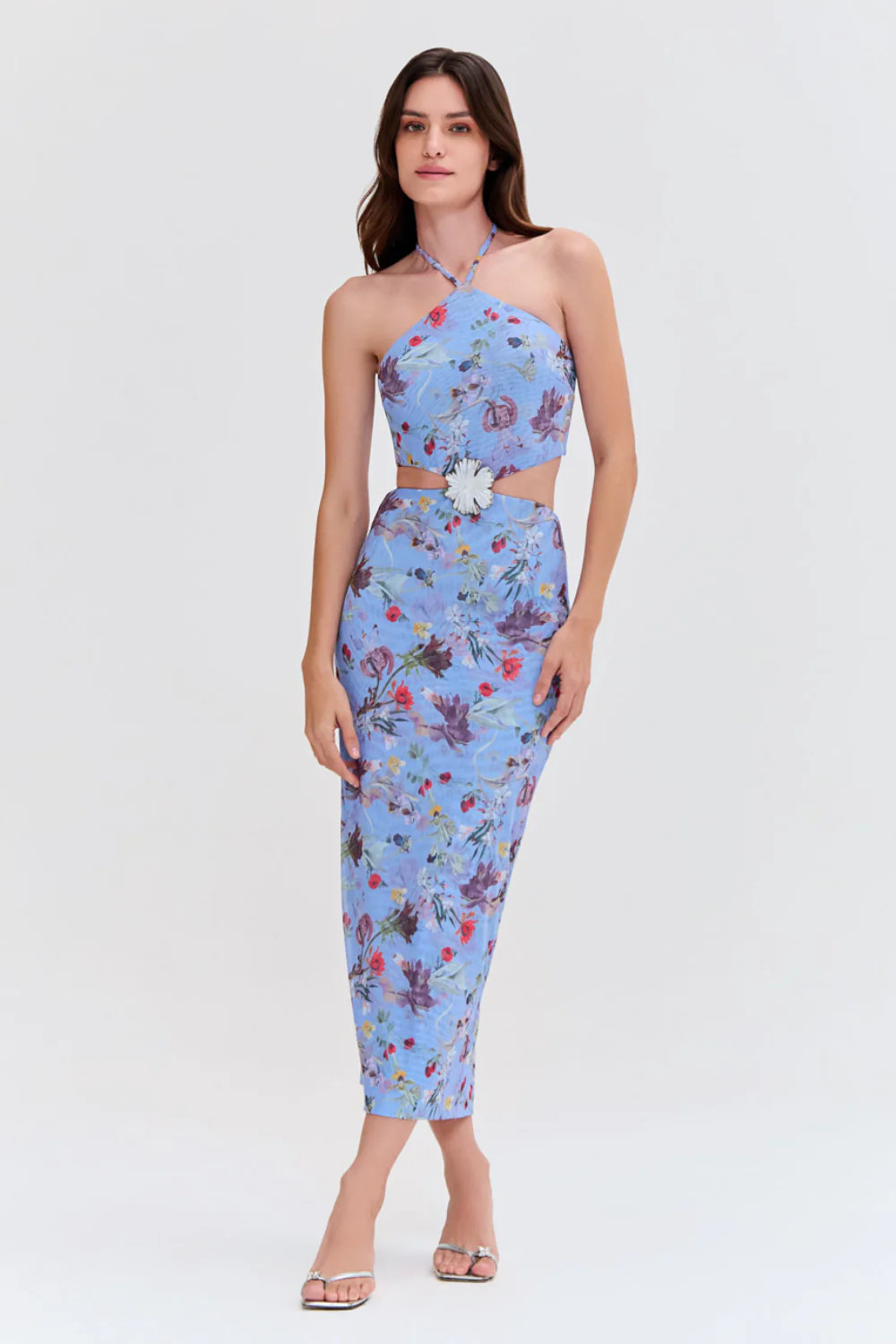 LILY FLOWER HALTERNECK DRESS | PatBO