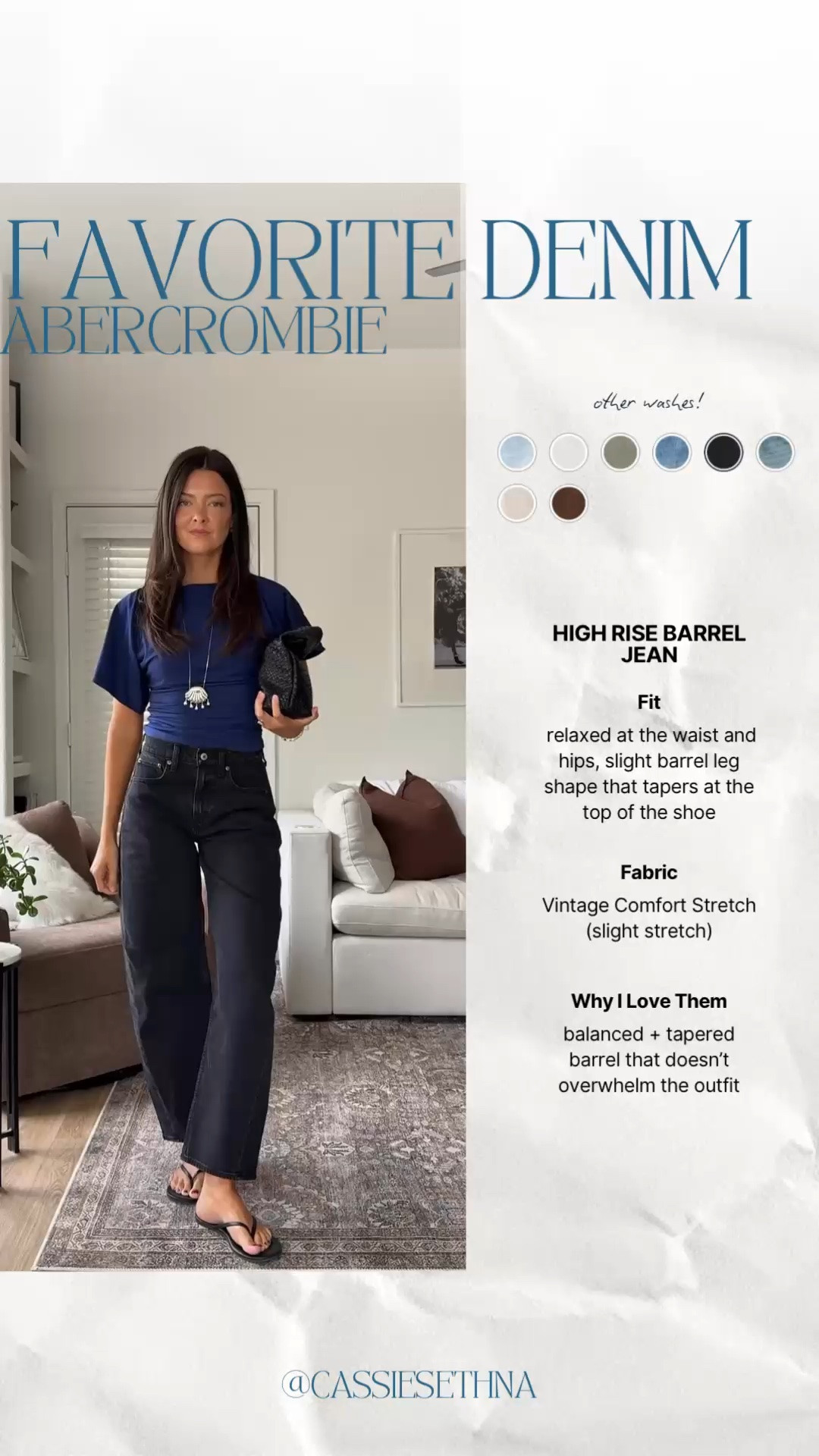 @Abercrombie jeans! I am 5’7” wearing my true size 25 (Classic Fit) in these jeans and XS in the top!