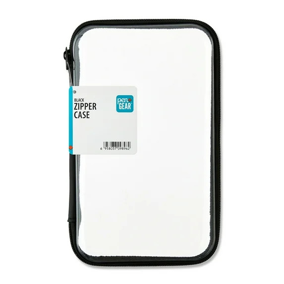 Pen+Gear Clear Zipper Case, Black Pencil Box | Walmart (US)