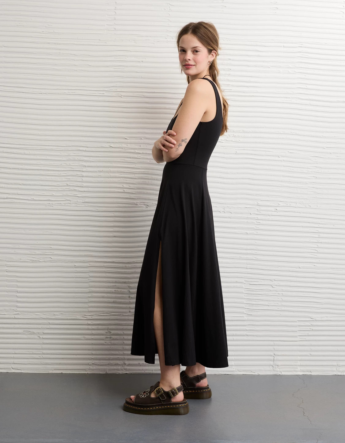 AE Scoop Neck Midi Dress | American Eagle Outfitters (US & CA)