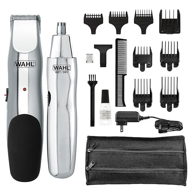 Wahl Groomsman Rechargeable Beard Trimming kit for Mustaches, Hair, Nose Hair, and Light Detailin... | Amazon (US)