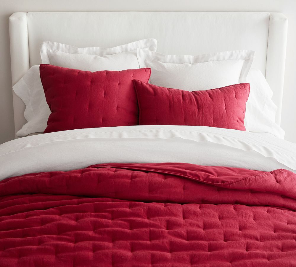 Belgian Flax Linen Tufted Quilt | Pottery Barn (US)