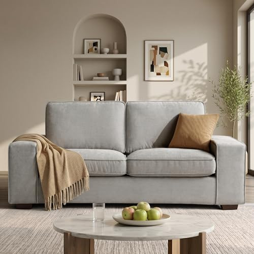 71" Modern Chenille Loveseat Couch, Small Space Sofa for Living Room with USB & Type-C Charging, ... | Amazon (US)