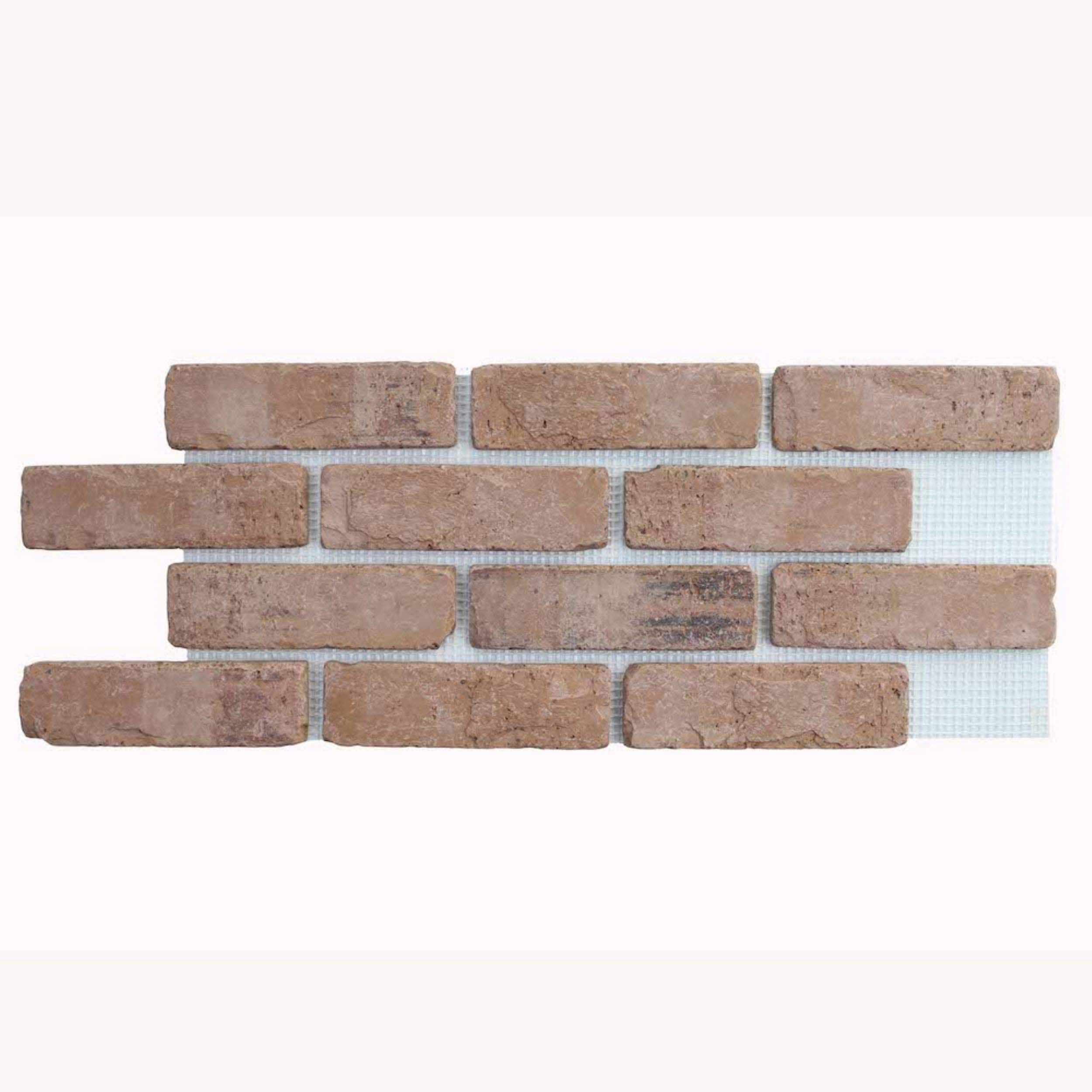 Old Mill Thin Brick Systems Brickwebb 10.5-in x 28-in Artisan Paintable Brick Veneer Brick veneer 8.7 Square feet one_size in Brown | BW-370045CS | Lowe's