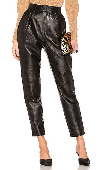 The Bisous Leather Pant in Black | Revolve Clothing (Global)