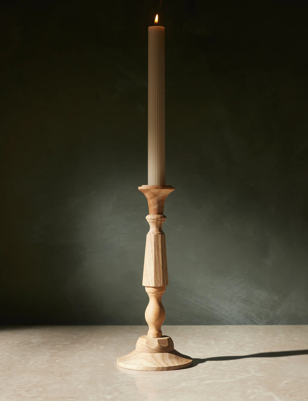 Wooden Georgian Candlestick | Lulu and Georgia 