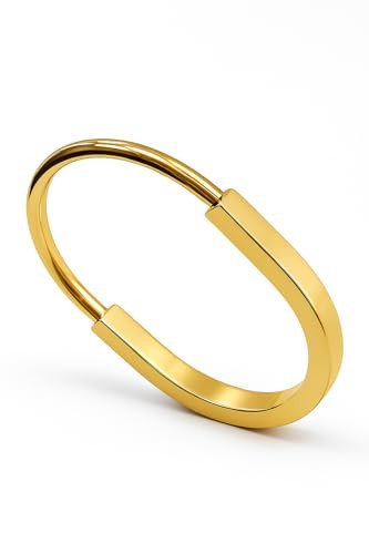 Unisex Vintage U Lock Bracelet, Gift, Lck Design,Lock Bangle,Stainless Steel 18K Gold/Silver Plated,Gift for Her&Him | Amazon (US)