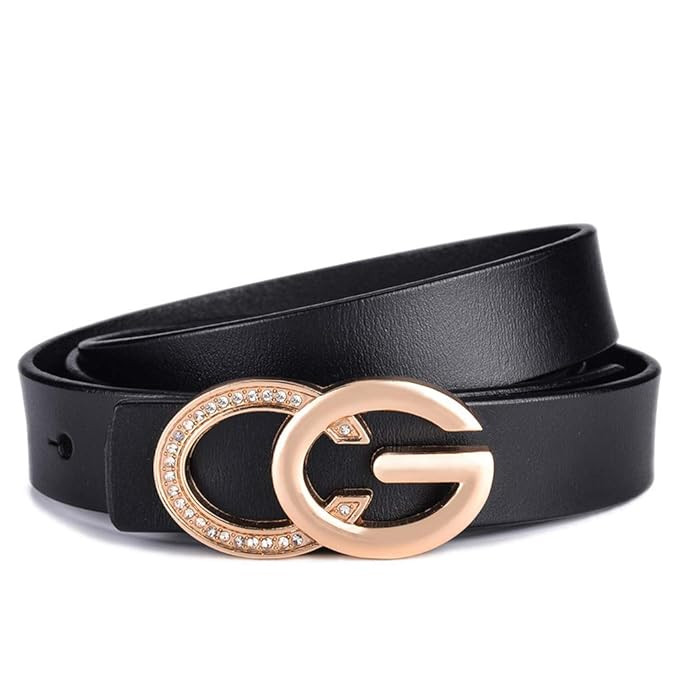 WONDAY Women Leather Belt-Womens Jeans Belt-Women Pants Belt-Dress Belt, Ladies Skinny Leather Be... | Amazon (US)