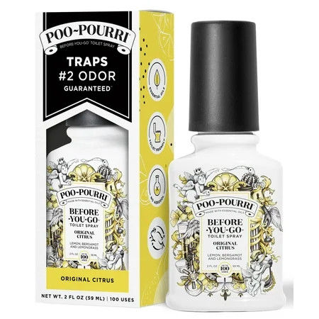 Poo-Pourri Original Citrus , Lemon + Bergamot + Lemongrass Before-You-Go Toilet Spray, 2 Oz | Walmart (US)