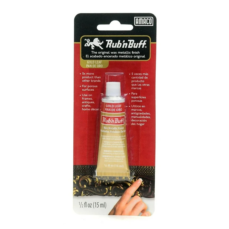 Rub 'N Buff The Original Wax Metallic Finish Gold Leaf [Pack Of 3] 14726-PK3 | Walmart (US)