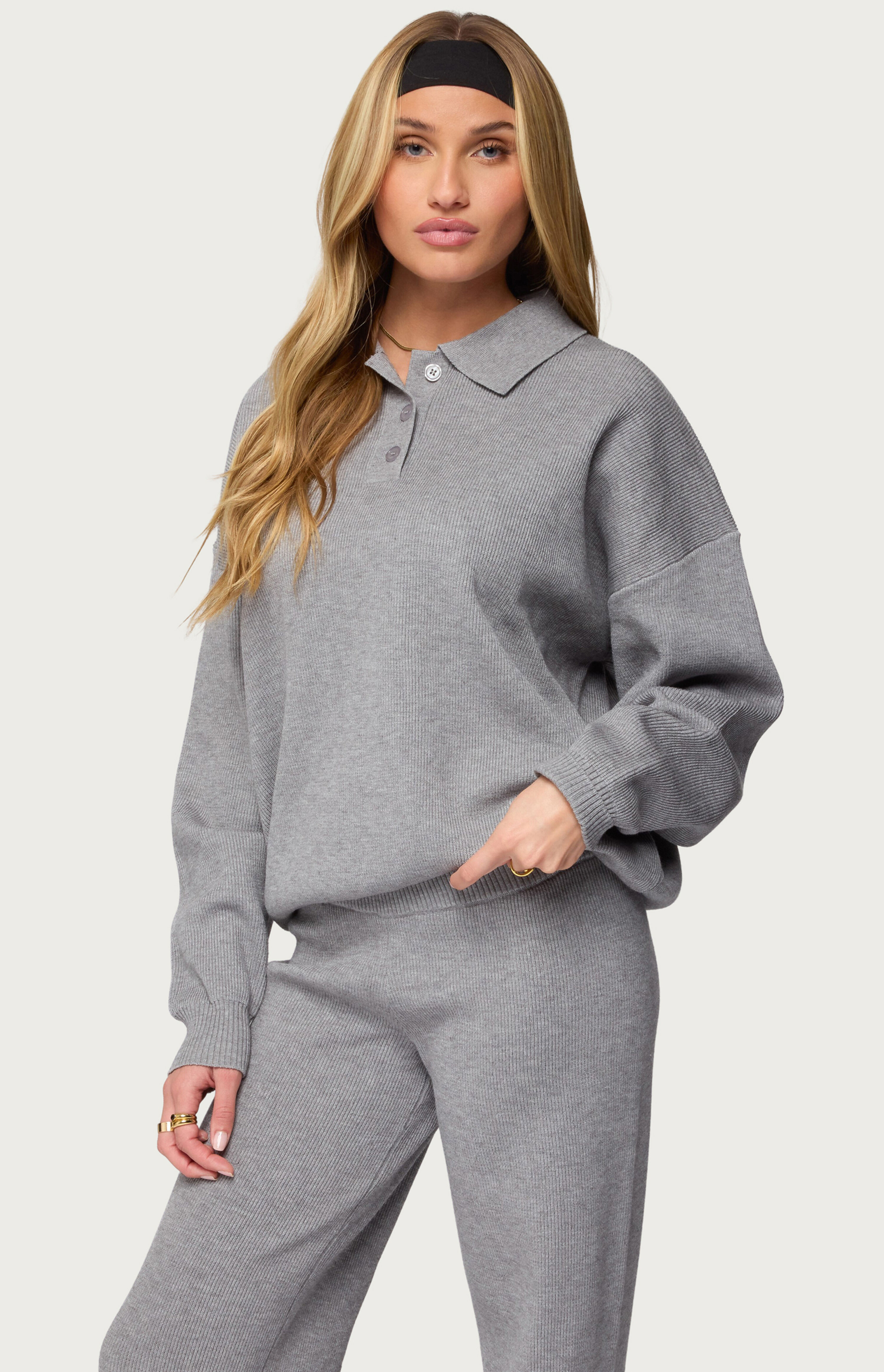 Edikted Lorie Oversized Knit Polo Sweater | PacSun