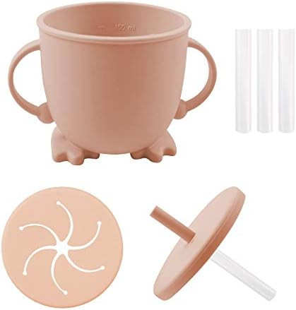 SOLIFEGOBLE Baby Training Drinking cup 12-18 months, Silicone Baby Open Cup, Snack Containers for... | Amazon (US)