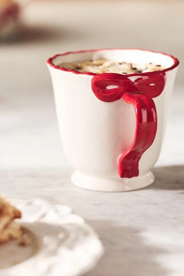 Benedita Bow Stoneware Mug | Anthropologie (US)