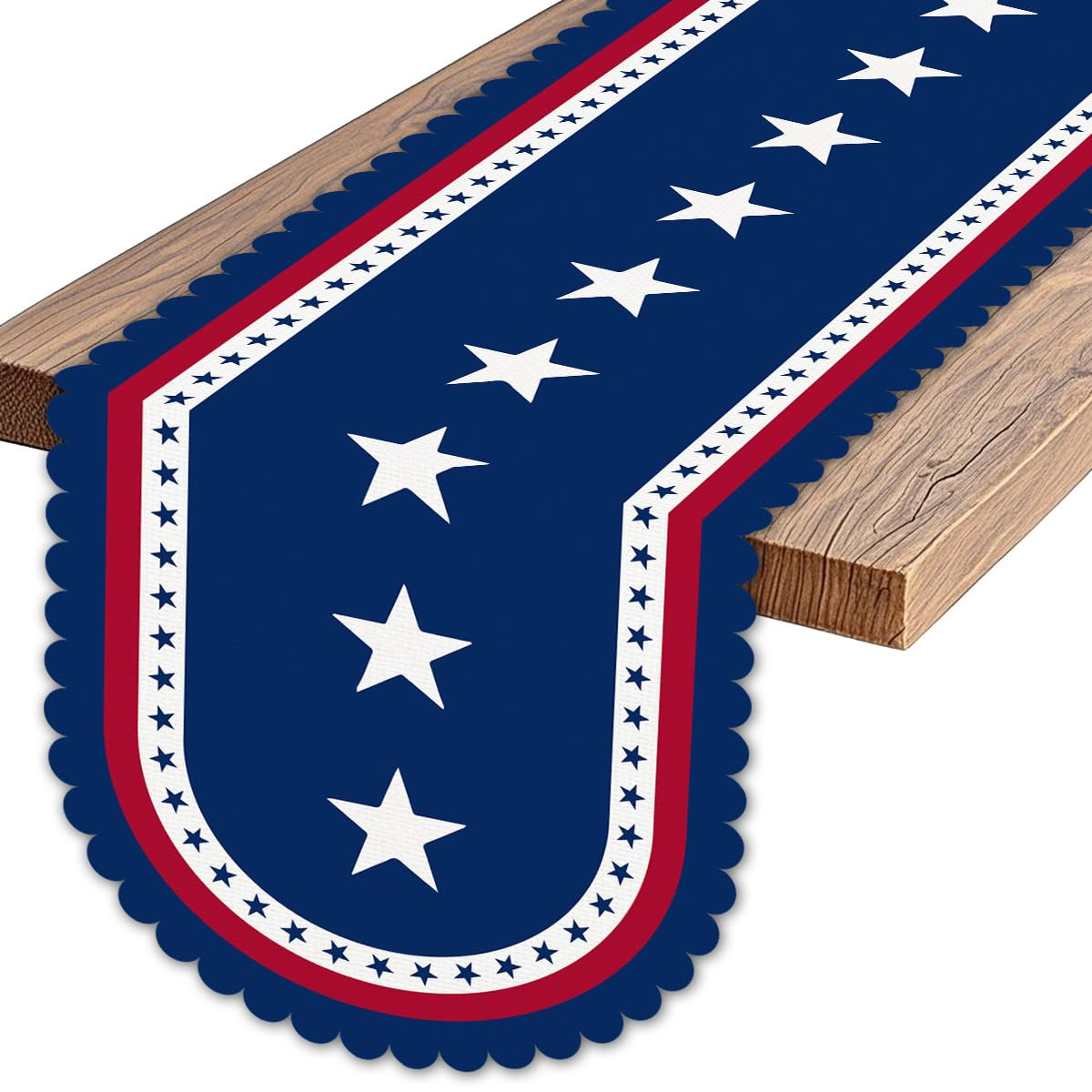 Memorial Day Table Runner 4th of July Kitchen Dining Table Centerpiece red White and Blue Indepen... | Amazon (US)