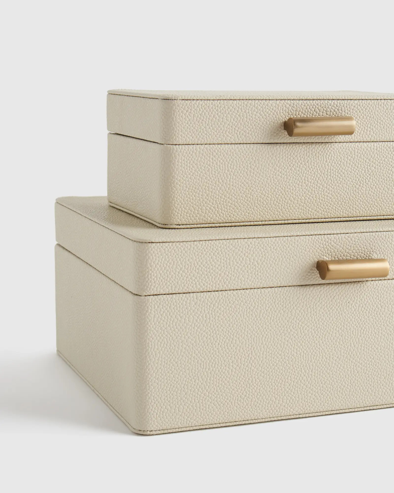 Shagreen Leather Luxury Decorative Boxes | Quince