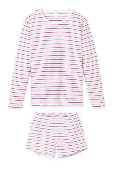 Pima Long-Short Weekend Set in Americana Stripe | LAKE Pajamas