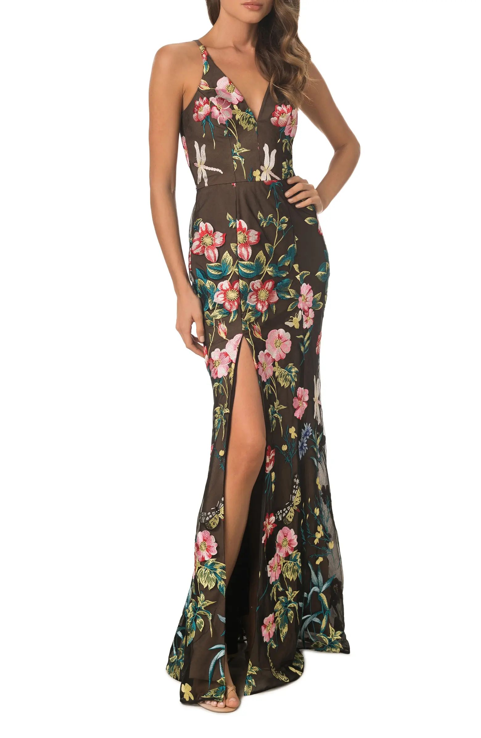 Dress the Population Iris Floral Embroidered Mermaid Gown | Nordstrom | Nordstrom