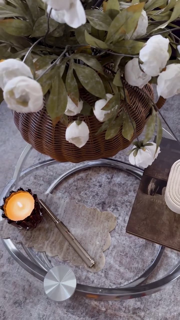 🤎✨

Floral canister and marble tray can both be found at Hobby Lobby! 
Canister SKU: 2624989
Tray SKU: 2629632

#homestyling #affordablehomedecor #targetstyle #hobbylobby #marbletray
