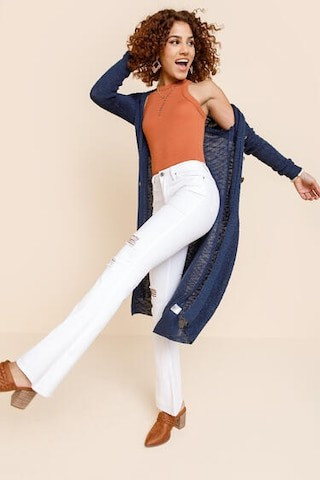 Lenny High Rise Destructed Flare Jeans | Francesca's