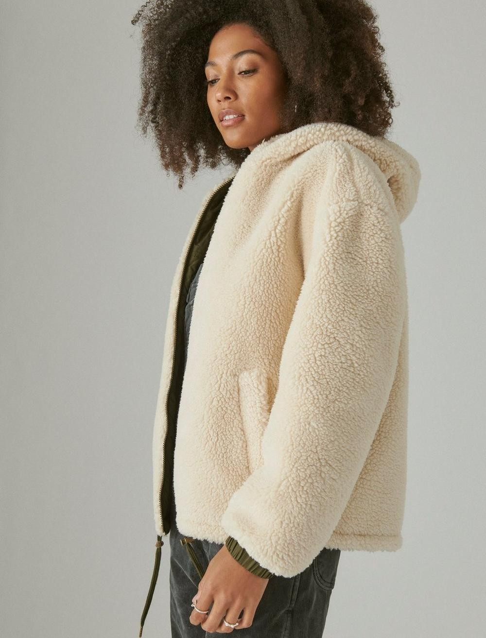 reversible faux sherpa jacket | Lucky Brand