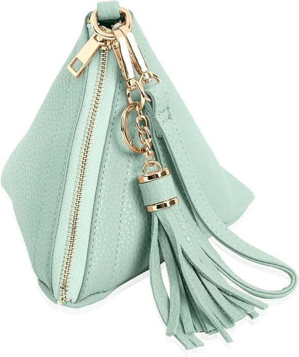 Triangle Vegan Leather Wristlet Clutch Purse Handbag - Pyramid Evening Cocktail Pouch Wallet Deta... | Amazon (US)