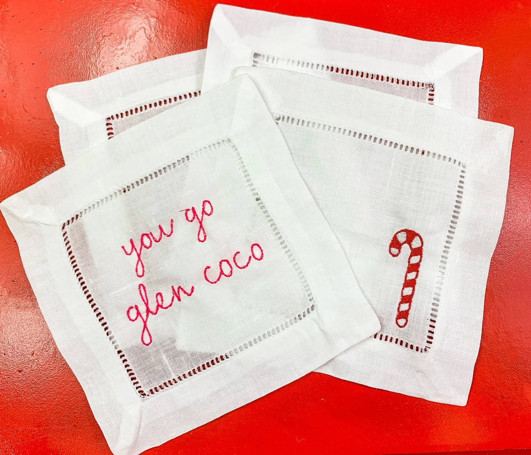 Christmas Cocktail Napkin Mean Girls Gift Funny Christmas - Etsy | Etsy (US)