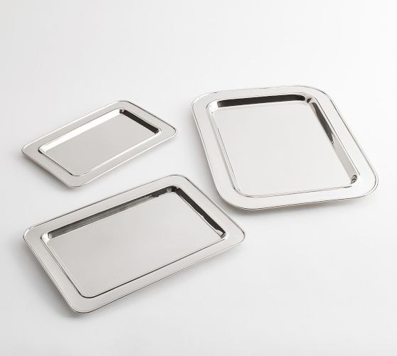 Heritage Silver Bar Trays - Set of 3 | Pottery Barn (US)