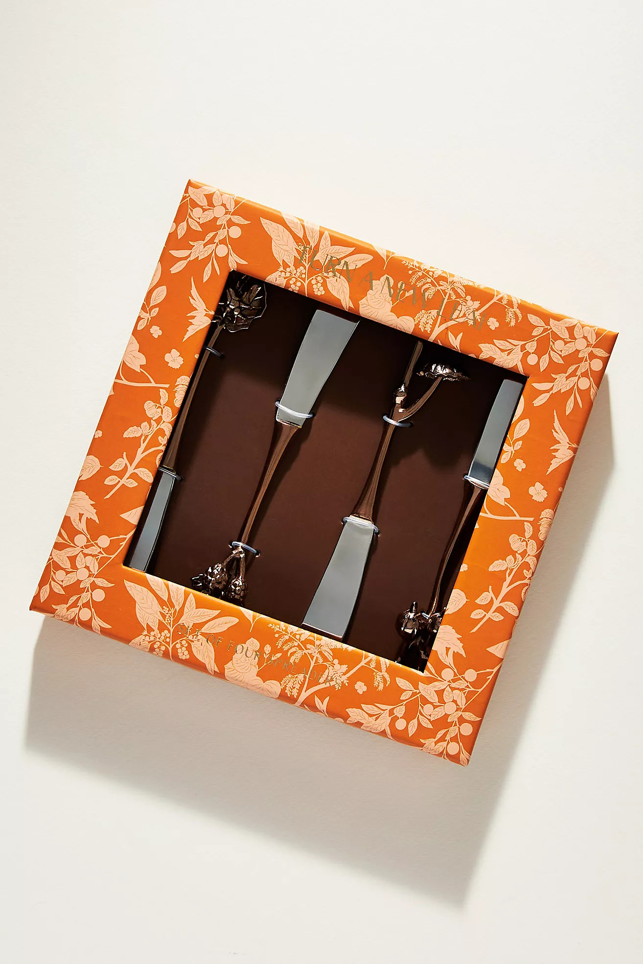 Foliage Bronze Stainless Steel Brass, Set of 4, Spreaders | Anthropologie (US)