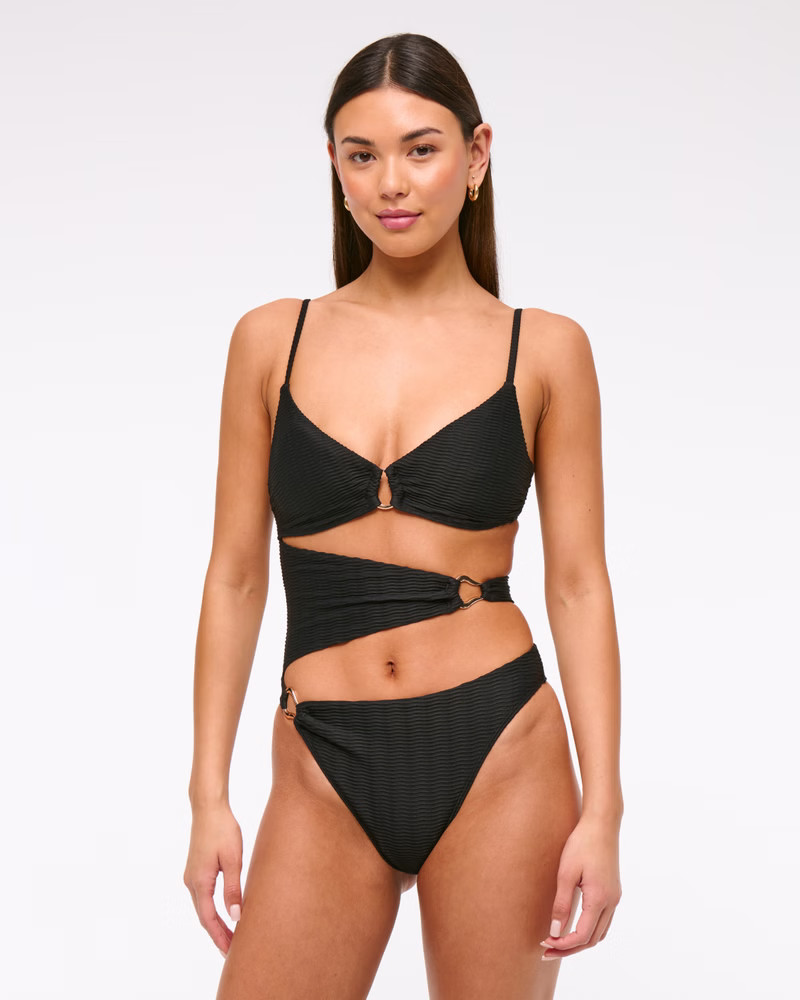 Women's Hardware Cutout One-Piece Swimsuit | Women's Swimwear | Abercrombie.com | Abercrombie & Fitch (US)