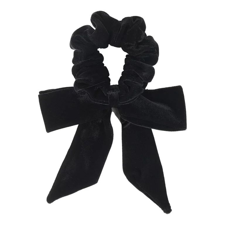 Hairitage Velvet Bow Scrunchie – Black, 1PC | Walmart (US)