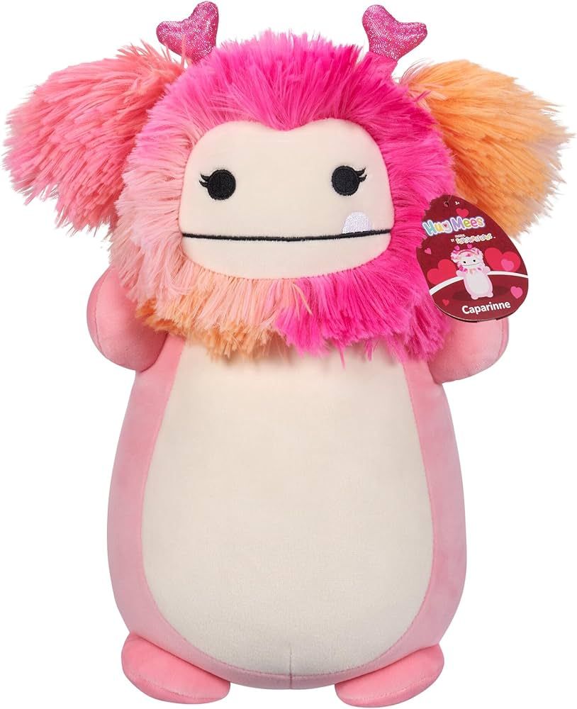 Squishmallows HugMees Original 14-Inch Caparinne Pink Bigfoot with Heart Headband - Ultrasoft Off... | Amazon (US)