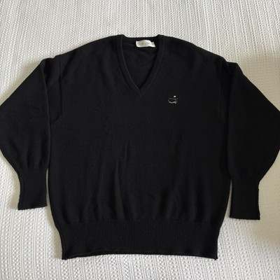 Men’s Vintage Black Cashmere Sweater The Masters Golf Augusta National Sz Medium | eBay US