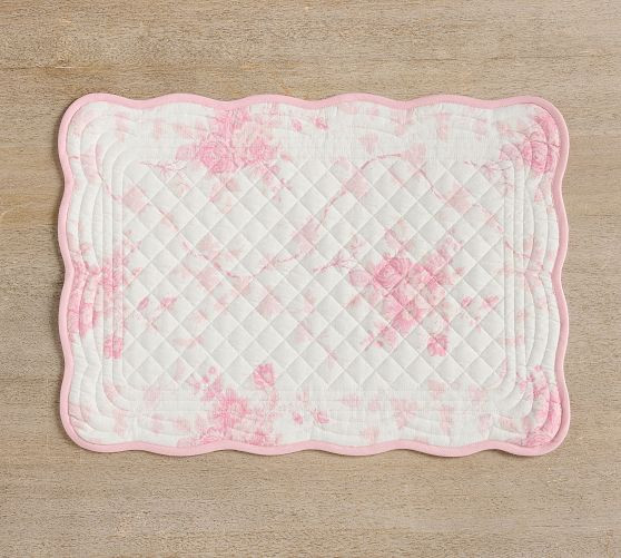 LoveShackFancy Rose Quilted Cotton Placemats - Set of 4 | Pottery Barn (US)