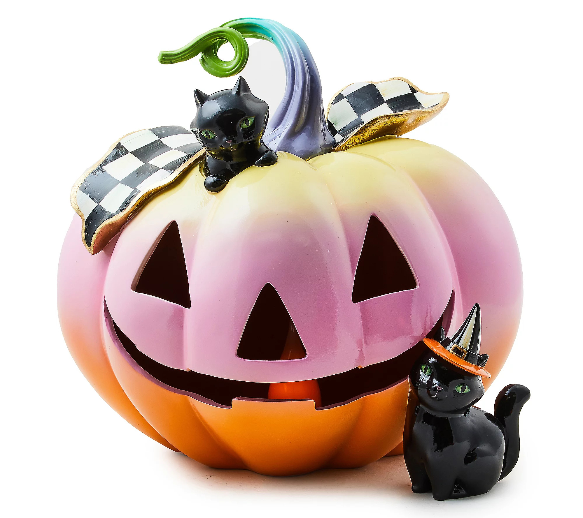 MacKenzie-Childs Trick or Treat Illuminated Jac k O' Lantern | QVC