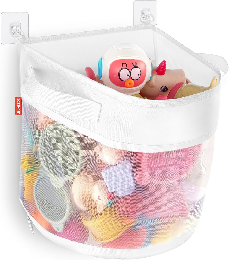UNEEDE Bath Toy Organizer,4 Gallons Bathtub Toy Storage Organizer,Quick Access Bath Toy Holder Fo... | Amazon (US)