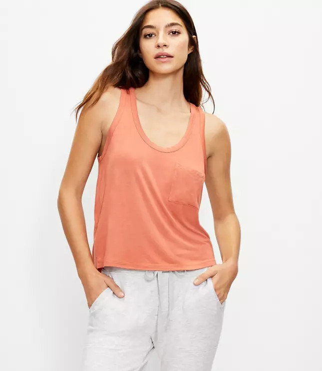 Lou & Grey Signature Softblend Jersey Pocket Tank | LOFT