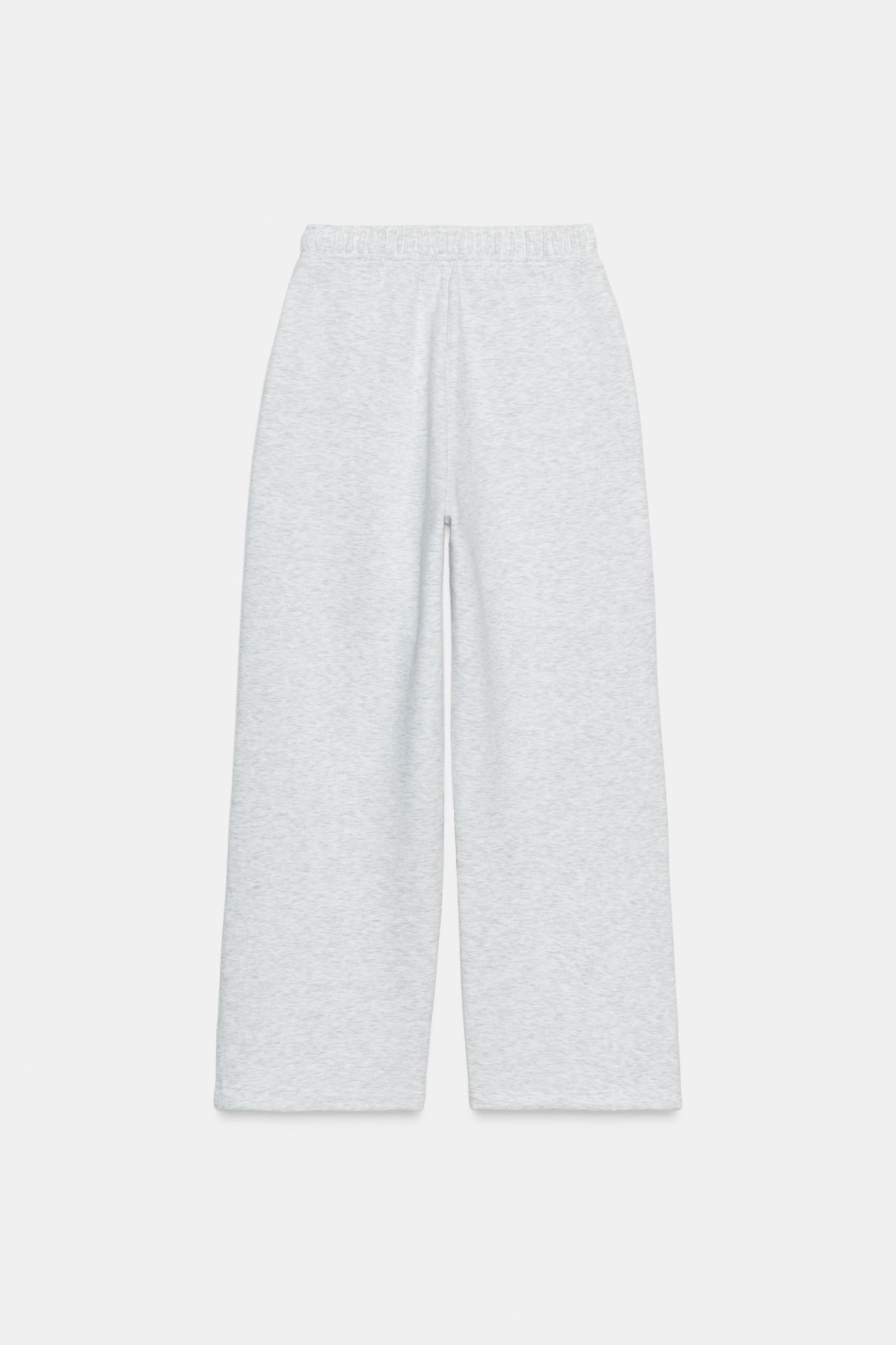 BASIC STRAIGHT-LEG PLUSH PANTS WITH ADJUSTABLE HEM | Zara US