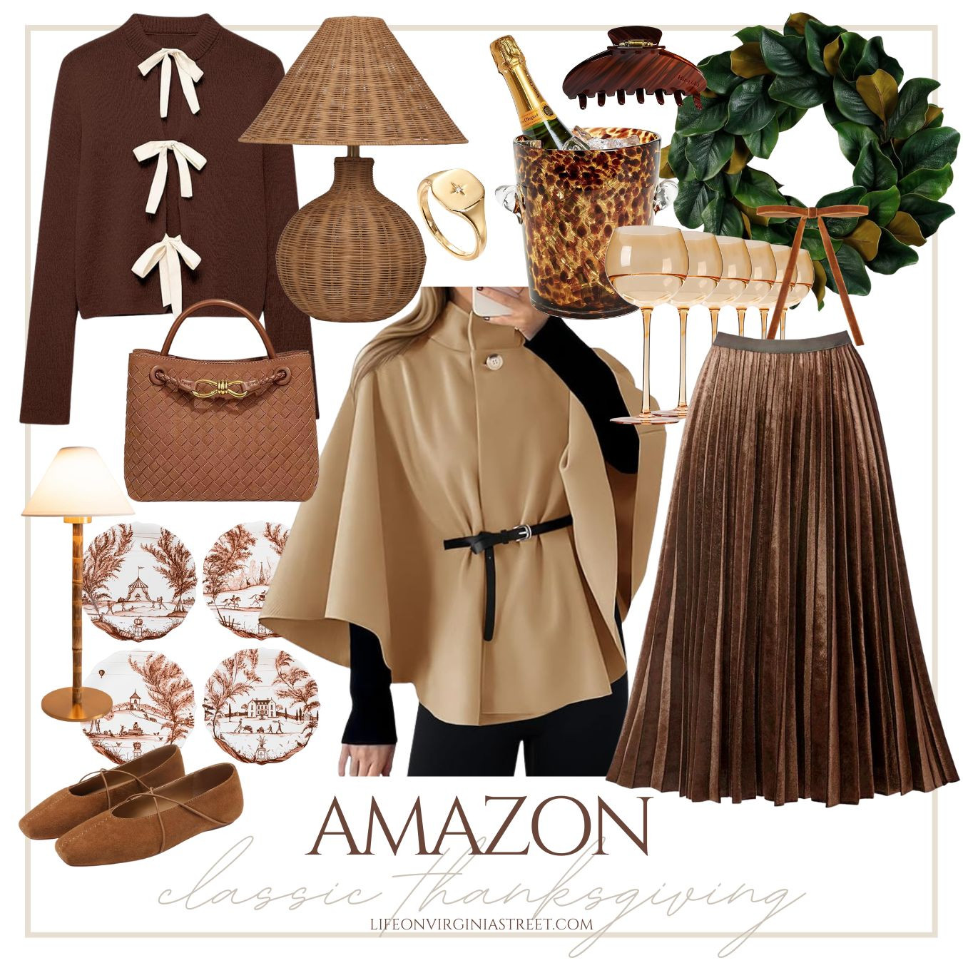 Chic and classic designer-inspired Thanksgiving finds from Amazon for home and fall outfits! #ltkseasonal #ltksalealert #ltkfindsunder50 #ltkfindsunder100 #ltkhome #ltkholiday #ltkover40 #ltkmidsize 

 #LTKHoliday #LTKSeasonal #LTKHome