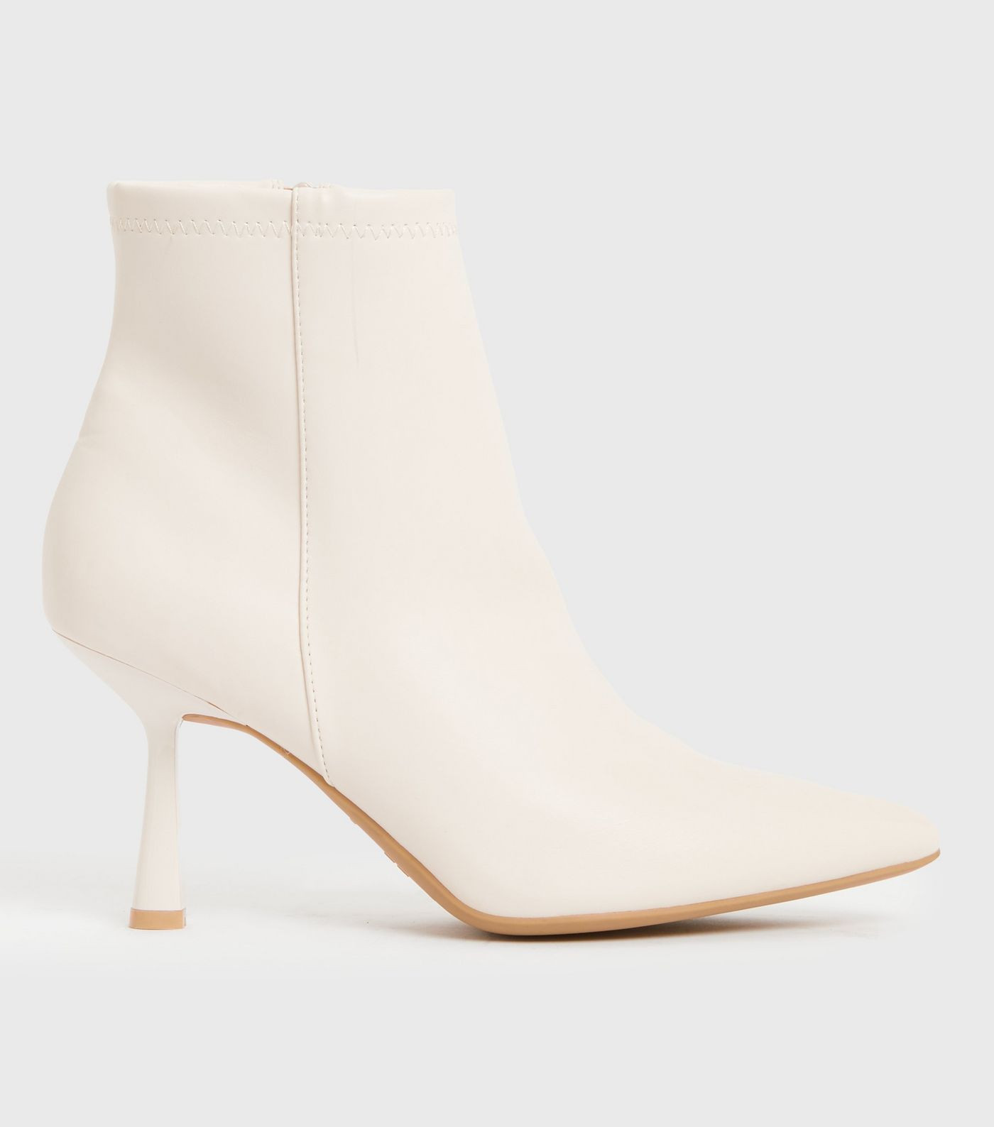 Off White Pointed Stiletto Heel Sock Boots
						
						Add to Saved Items
						Remove from Save... | New Look (UK)