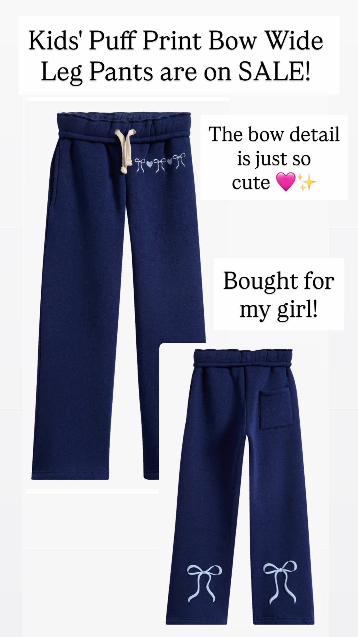 Kids' Puff Print Bow Wide Leg Pants are on sale

#LTKKids #LTKSaleAlert